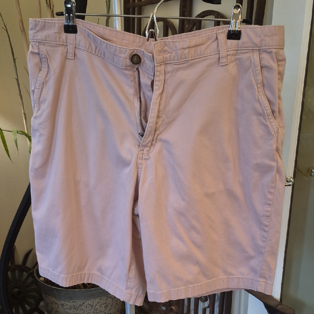 George Men's Light Pink Flat Front Shorts